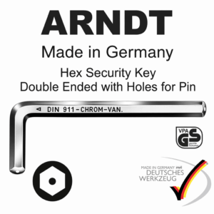 ARNDT Germany Security Allen key tamper proof hex key single size