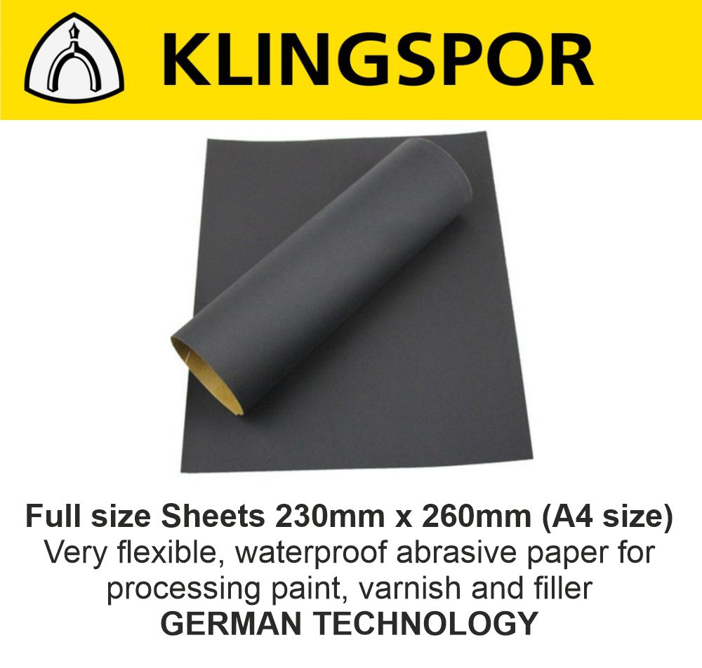 KLINGSPOR PS8A Wet and dry sandpaper mix grit 60-2500 CHOOSE YOUR OWN abrasive 