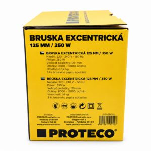 Box view PROTECO 125mm sander for hook and loop sanding pads
