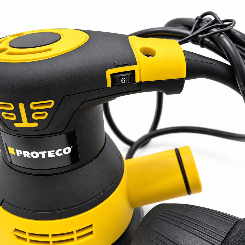 Close look orbital sanding machine PROTECO
