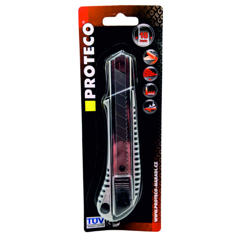 PROTECO Metal Grip 18mm Snap off knife front