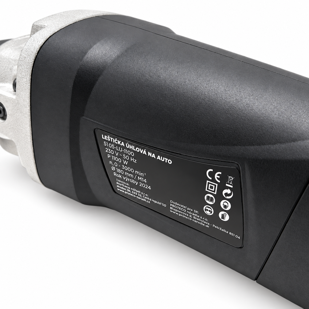 Side view of PROTECO 1100W sander polisher