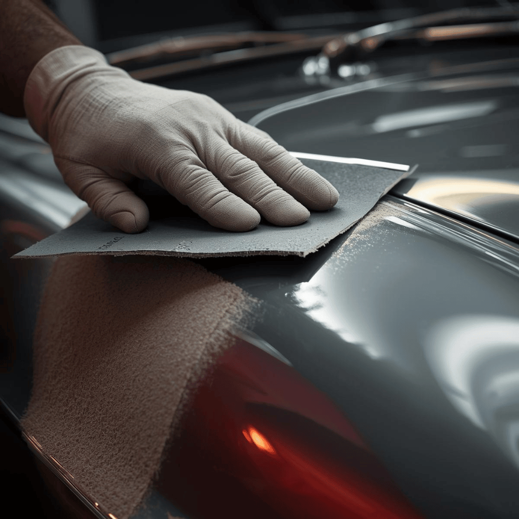 Wet and dry sand paper for automotive paintwork