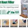 Wood repair knot filler