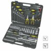 PROTECO 128pc professional tool kit socket set with ratchets spanners and bits in case