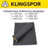 WET-AND-DRY-SANDPAPER-KLINGSPOR-Sand-Paper-240-400-600-800-1500-2500-8-sheets-142521219535