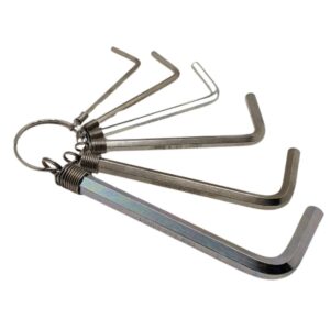 security hex key set 6 piece chrome vanadium tamper proof allen wrench set